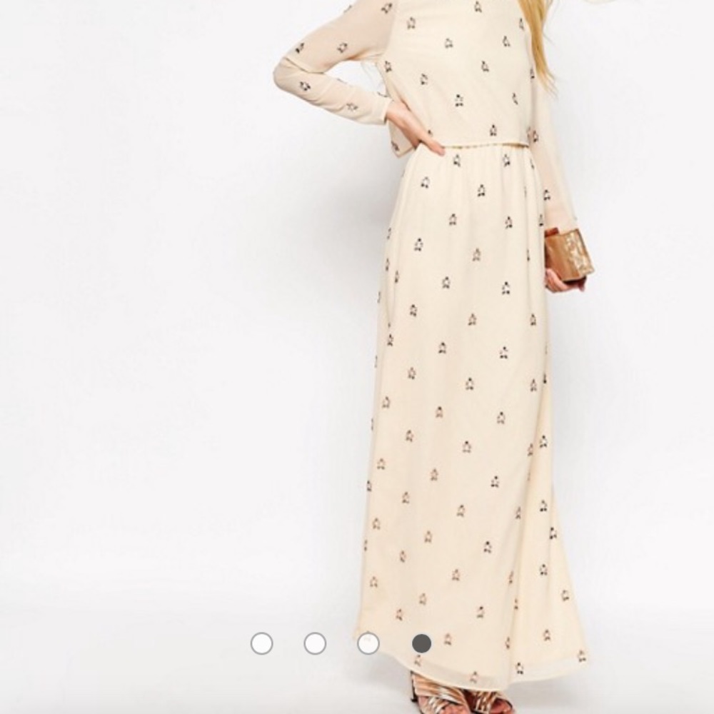Gorgeous Asos long sleeve beaded dress